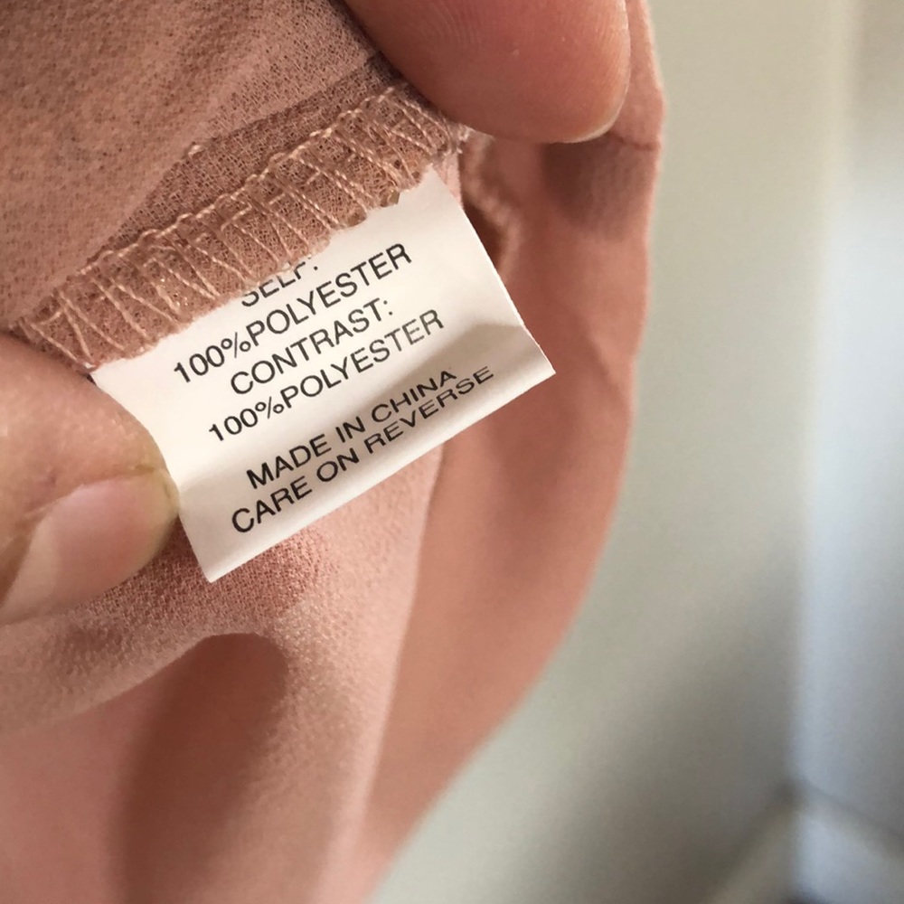 Blush Colored Sequence Glitter Chiffon Top - Picture 4 of 8